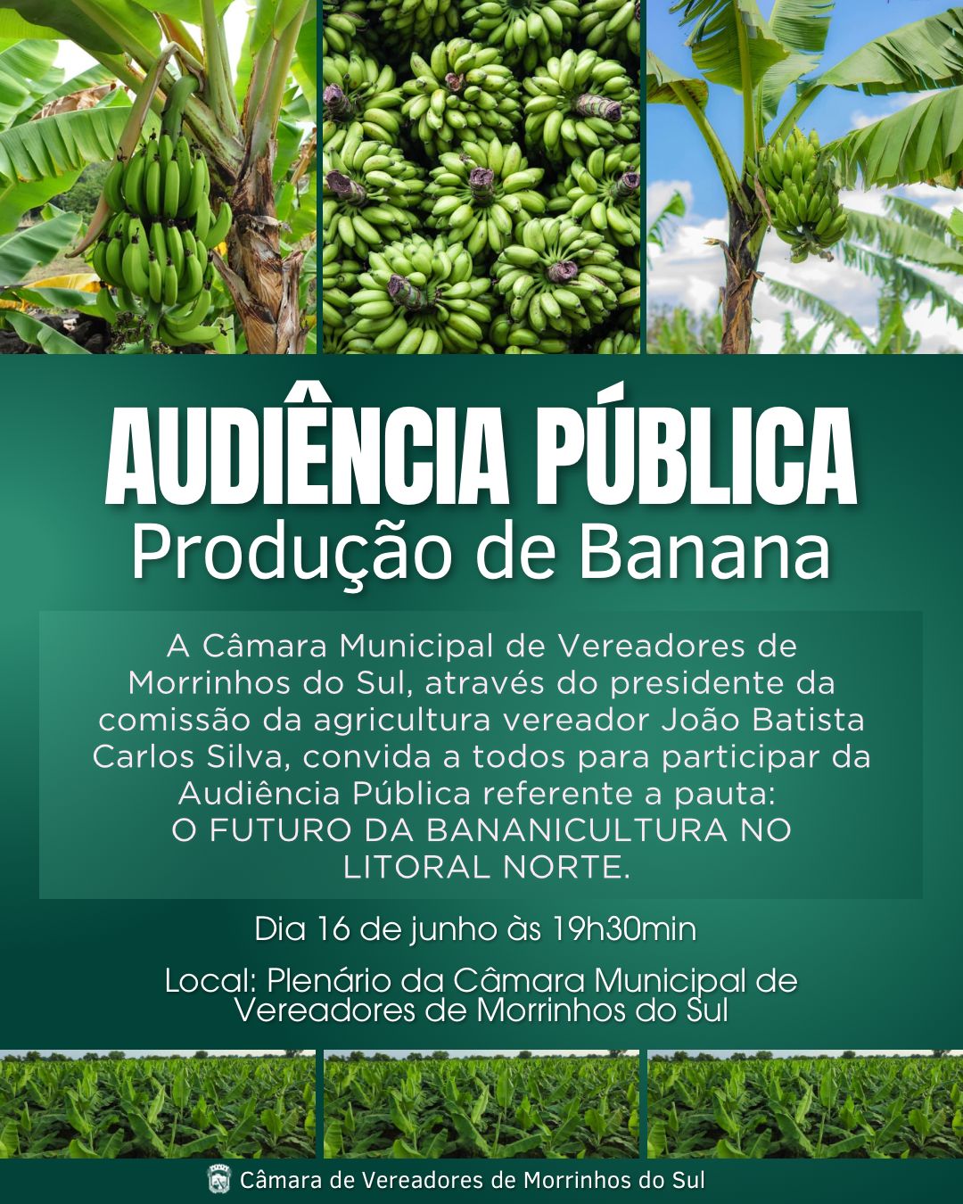 convite para audiência pública dia 16/06/2025